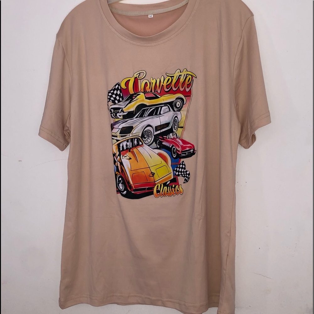 CREAM CORVETTE RACER T-SHIRT